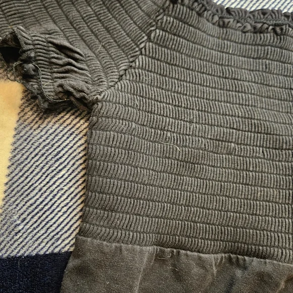 Moda International Womens Black Off The Shoulder Short Sleeve Top Size Large - Picture 3 of 7